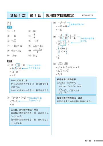 数学検定［２級・準２級］過去問題集 平成９年・１０年用/実務教育出版/数学検定協会