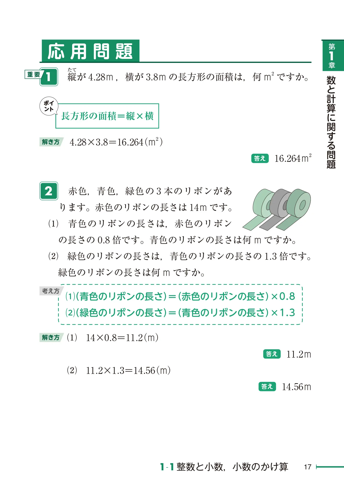 実用数学技能検定 要点整理 算数検定 6級 サンプル