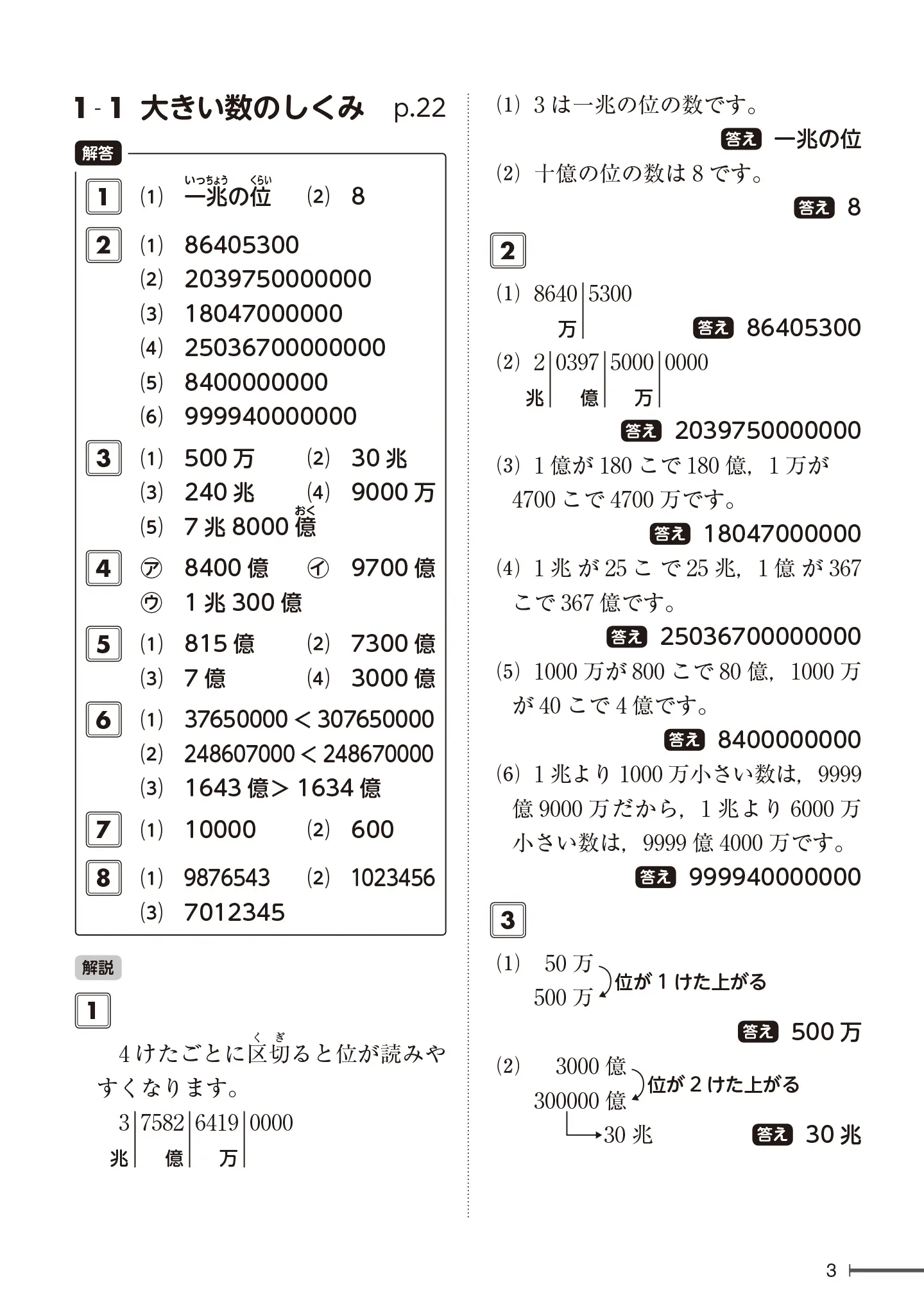 実用数学技能検定 要点整理 算数検定 8級 サンプル